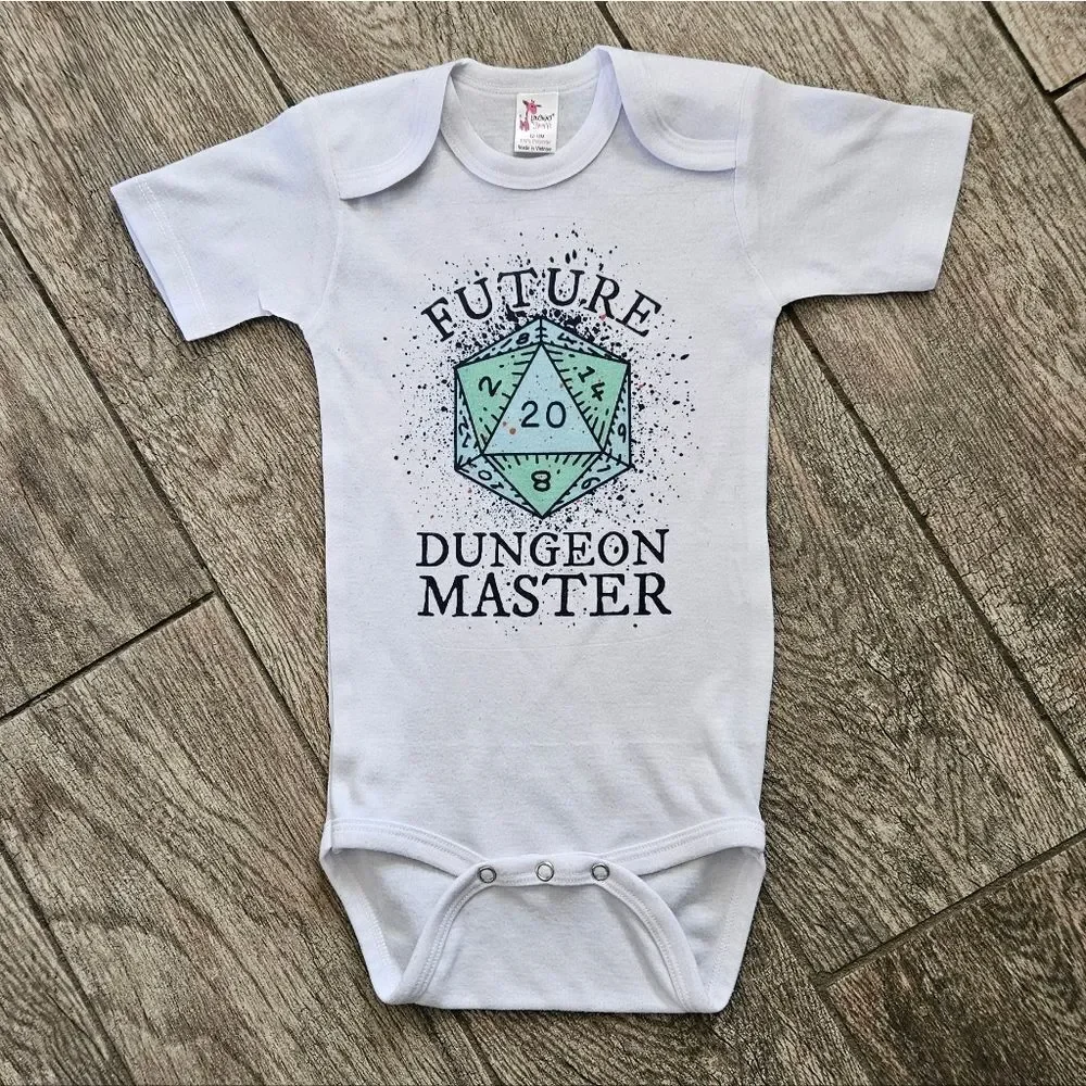 White Future Dungeon Master Kids Bodysuit